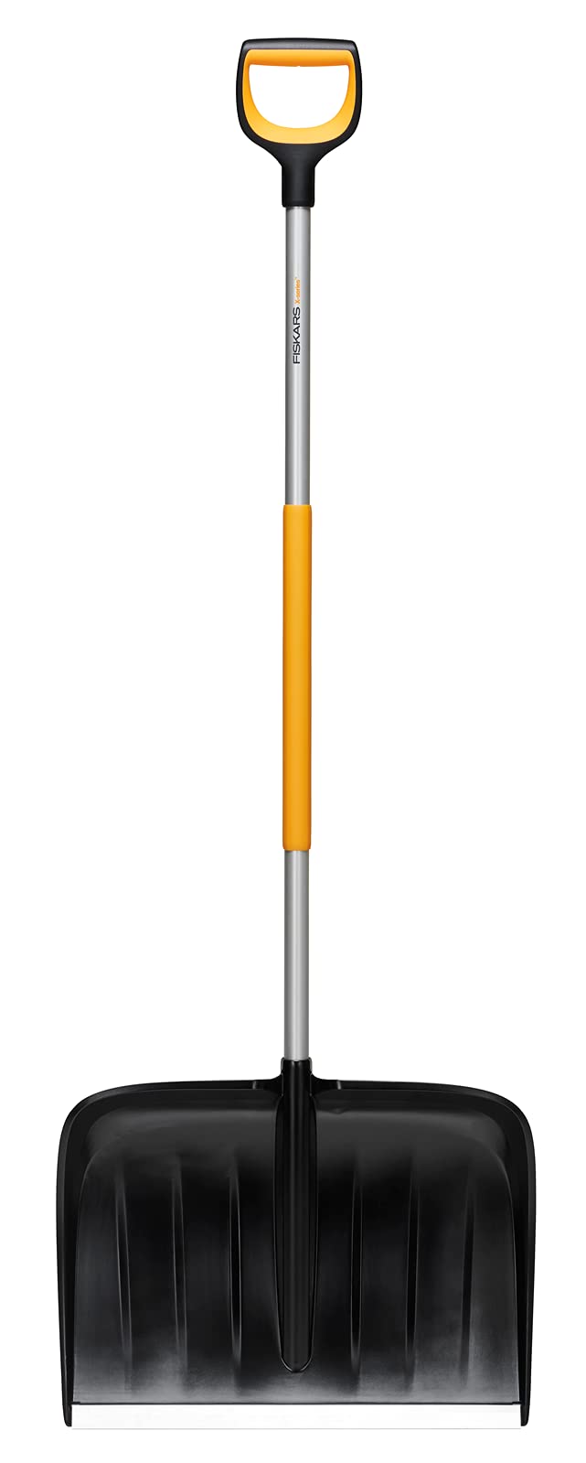Fiskars Schneeräumer für grosse Schneemengen, X-series, Länge: 153,5 cm, Aluminium/Polymer, Schwarz/