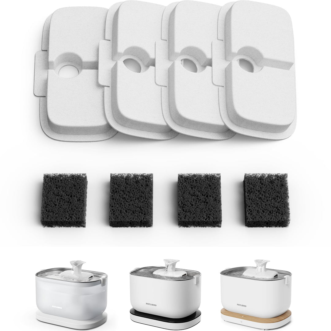 PETLIBRO Ersatzfilter für Dockstream Katzenbrunnen mit kabelloser Pumpe 2,5 l/84 oz Trinkbrunnen für