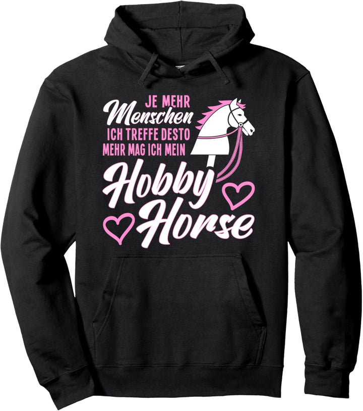Hobby Horse Pferde Spruch Reiten Hobby Horsing Pferd Mädchen Pullover Hoodie