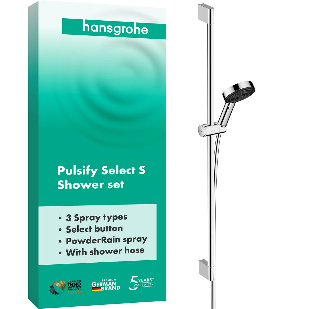 hansgrohe Duschset Pulsify Select S, Duschkopf mit Schlauch und Halterung, verstellbar, Handbrause m