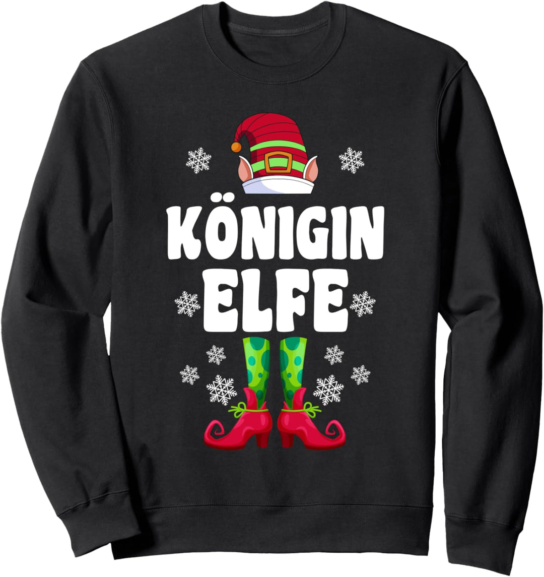 Königin Ellfe Familien Weihnachts Outfit Weihnachtself Sweatshirt