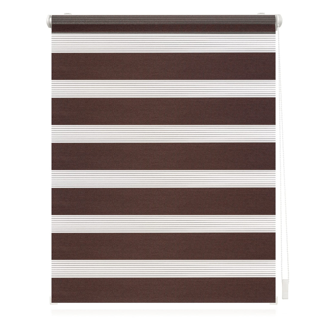 Lichtblick Doppelrollo Klemmfix ohne Bohren, Streifen, Blickdicht, Klemmträger-Montage, Sichtschutz,