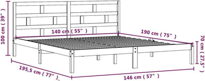 Tidyard Massivholzbett Holzbett Bettrahmen mit Lattenrost Bettgestell Einzelbett Jugendbett Betten S