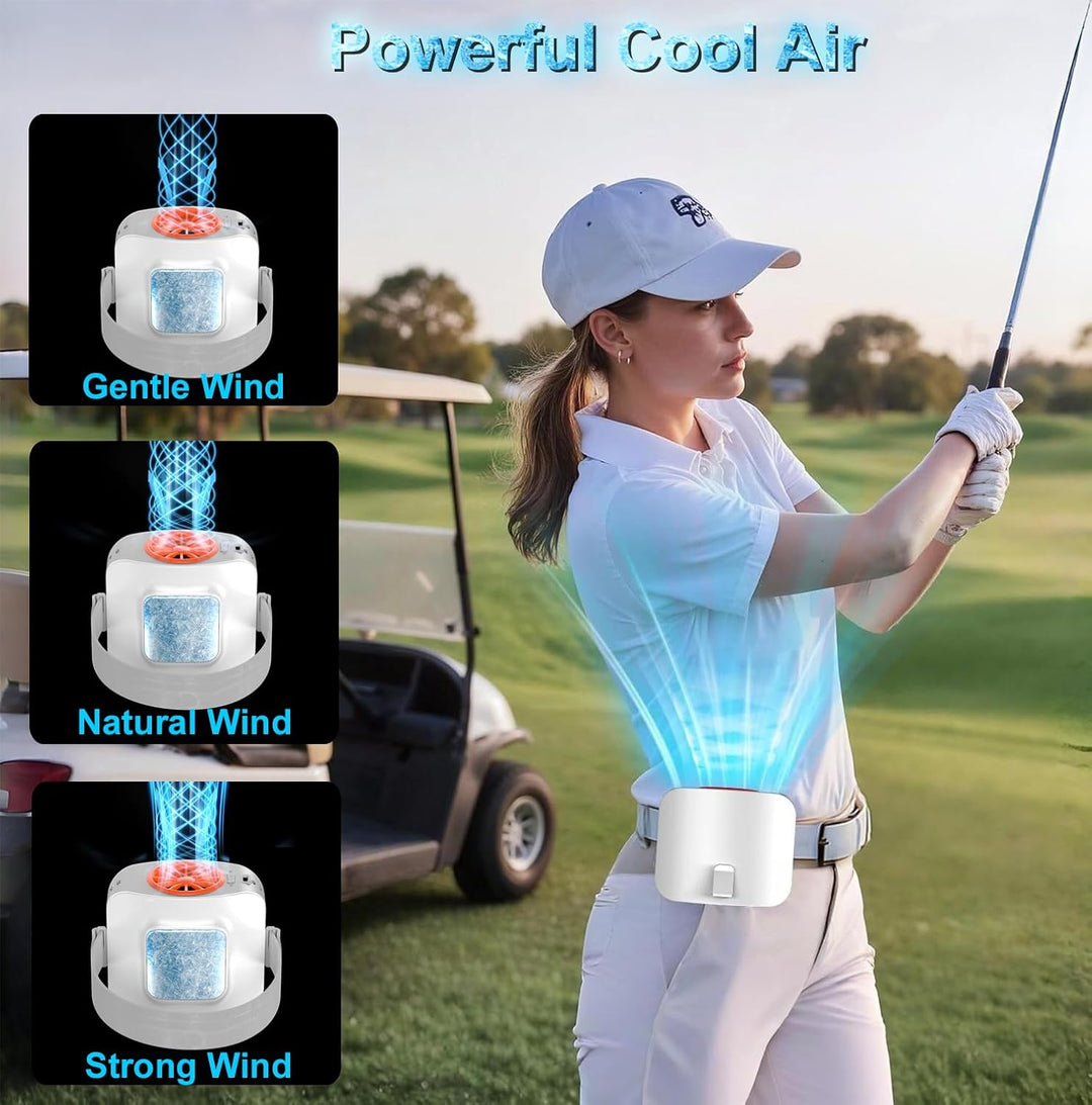 Tragbarer T Shirt Taille Ventilator mit Eiskühlung Platte, Gürtel Nackenventilator Klein Mobile Klim