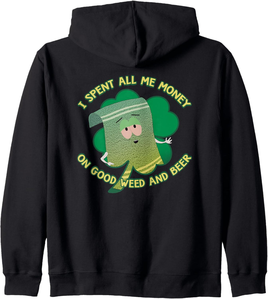 South Park St Patrick's Day Towelie Spent Money Kapuzenjacke