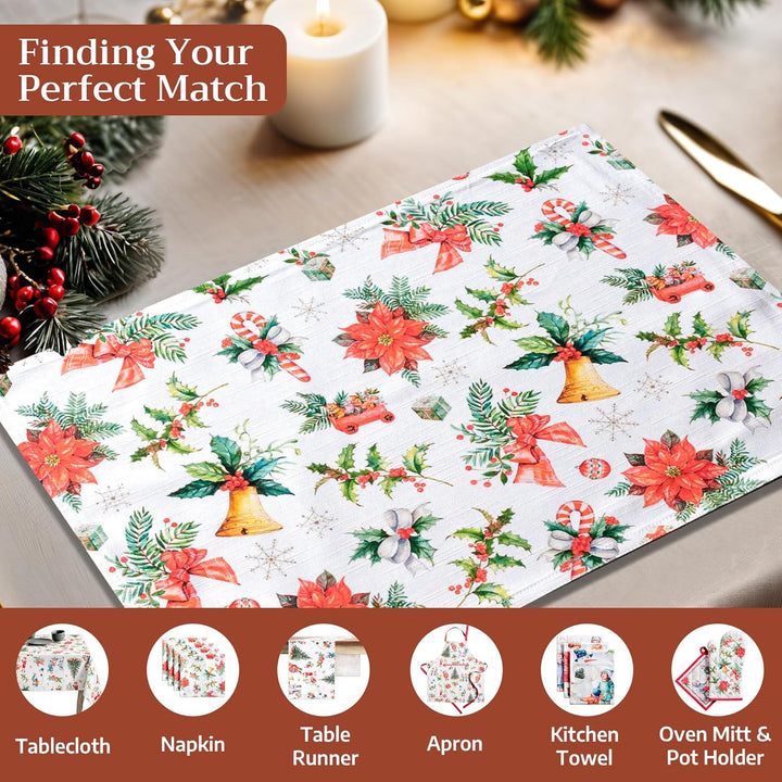 Maison d' Hermine Tischsets, 100% Baumwolle Set mit 4, dekoratives Oster-Tischset, waschbar, Abendes