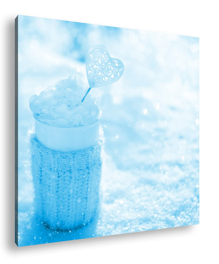 deyoli Zuckersüsse Wintererwärmung Format: 60x60 Effekt: Zeichnung als Leinwandbild, Motiv auf Echth