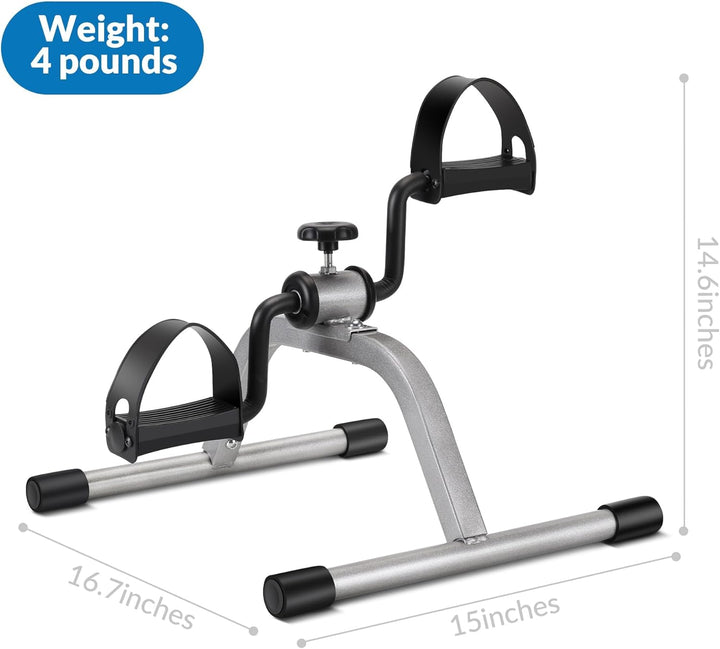 Pedal-Heimtrainer für Bein- und Armerholung, leichtes und tragbares Bodenfahrrad
