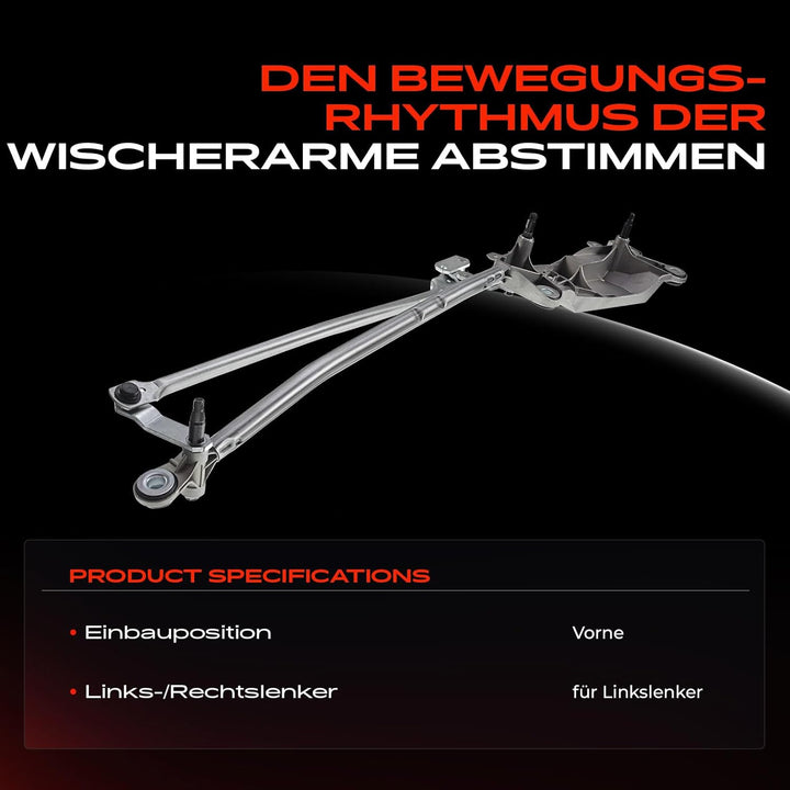 Frankberg 1x Scheibenwischer Wischergestänge ohne Motor Vorne Links oder Rechts Kompatibel mit C.a.y