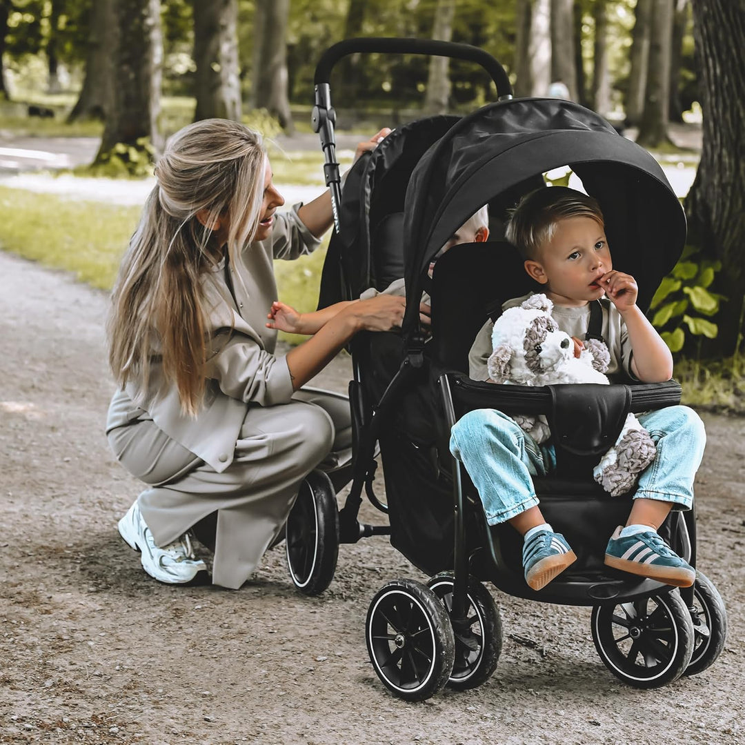 Deryan Elena Duo Tandem für Kinder - Doppelduett mit 5-Punkt-Gurtsystem und verstellbar auf 4 Jahre