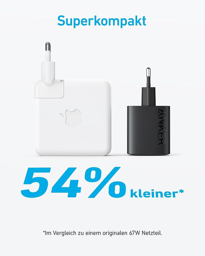 67W USB-C Ladegerät, Anker 315, kompaktes Hochleistungs-Netzteil mit PIQ 3.0, für MacBook Pro/Air, i