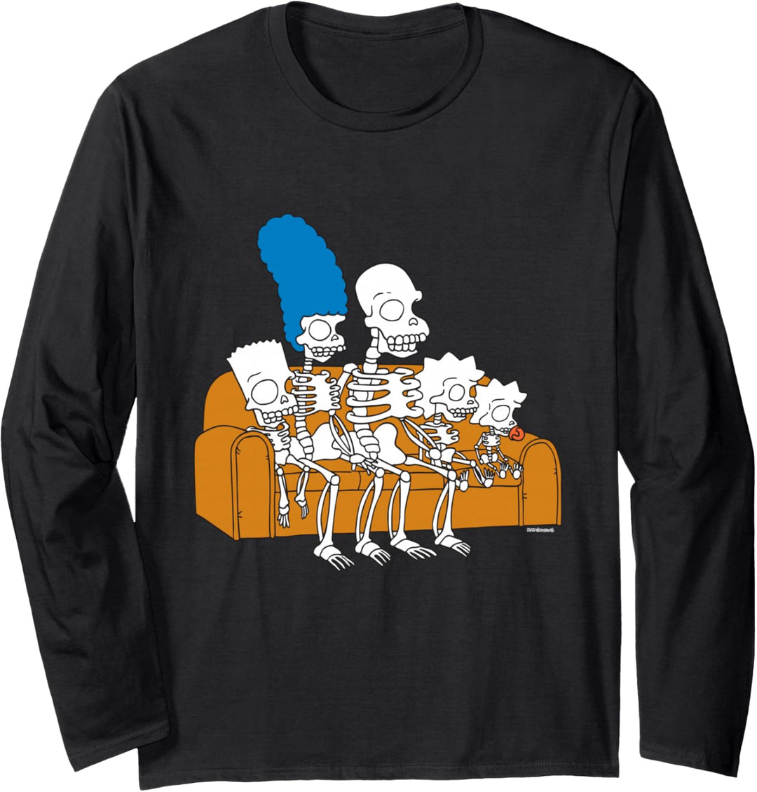 The Simpsons Skeletons Treehouse of Horror Couch Gag Langarmshirt