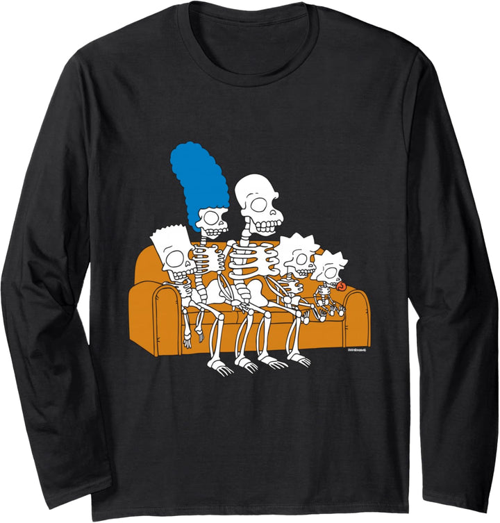 The Simpsons Skeletons Treehouse of Horror Couch Gag Langarmshirt