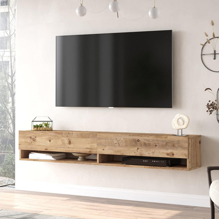 [en.casa] TV Board Laitila TV Schrank mit 2 Ablagen 2 Schranktüren Lowboard Fernsehtisch 180 x 31,5