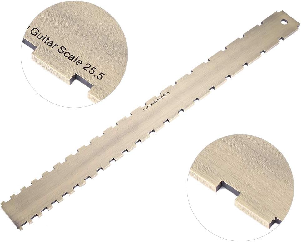 Gitarrenhals Gekerbtes Straight Edge Guitar Gitarrenbauer Werkzeug 24,75 Gekerbte Griffbrett Dual Sc