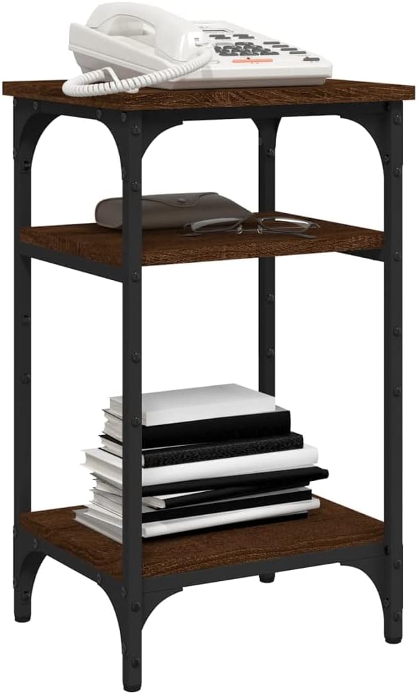 FIRBNUS Beistelltisch Braun Eichen-Optik Mini Beistelltisch Beistelltisch Sofa Beistelltisch Couch B