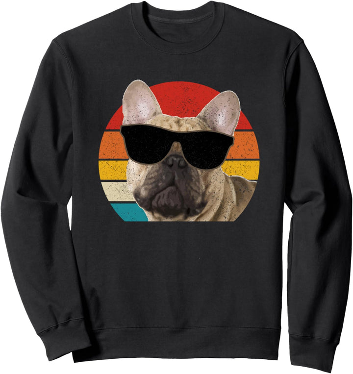 Französische Bulldogge Frenchie Hund Vintage Lustiges Hunde Sweatshirt