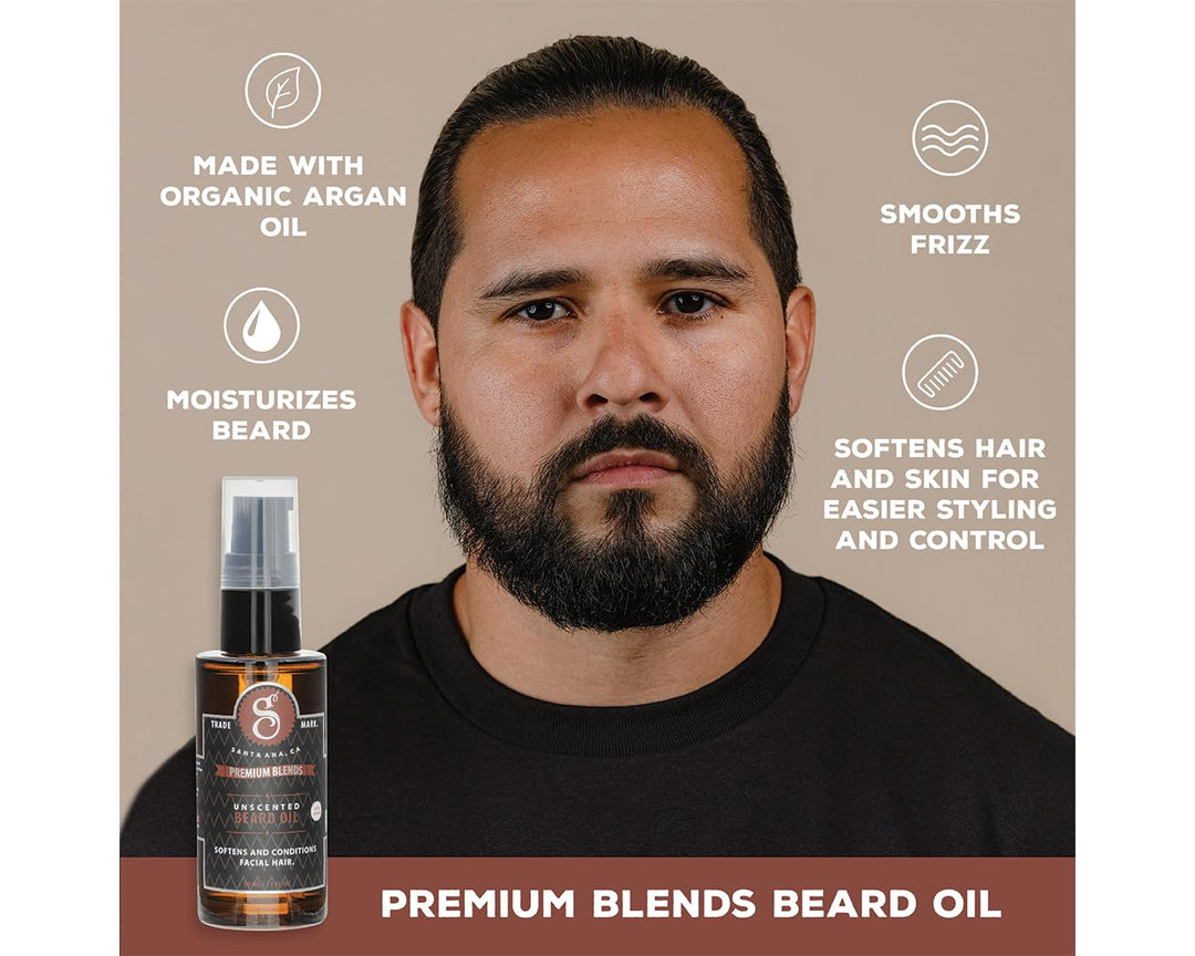 Suavecito Premium Blends Beard Oil - Leave-In Beard Conditioner For Softening Hair, Hydrating Skin,