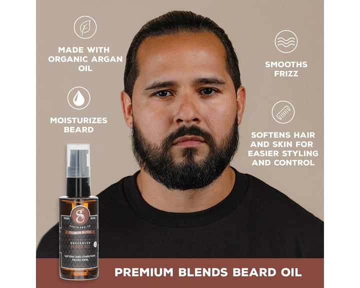 Suavecito Premium Blends Beard Oil - Leave-In Beard Conditioner For Softening Hair, Hydrating Skin,