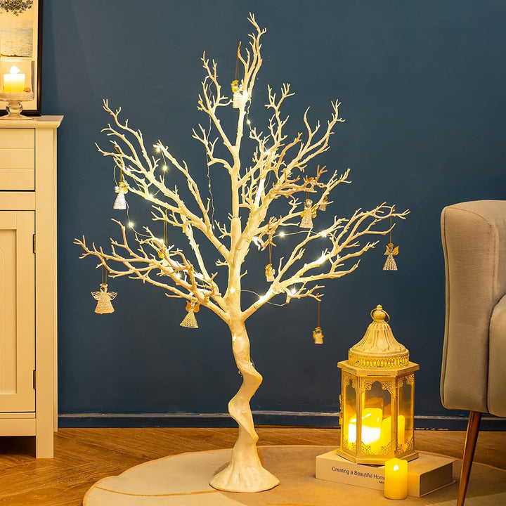 Sziqiqi 105cm Weiss Oster Äste und Zweige Deko Baum Osterbaum Gross Künstliche Bäume Wunschbaum Hoch