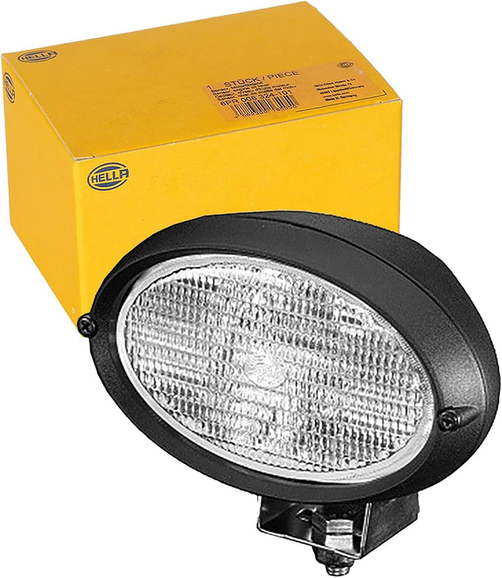 HELLA - Halogen-Arbeitsscheinwerfer - Oval 100 - 12V - Anbau/geschraubt - stehend/schwenkbarer Monta