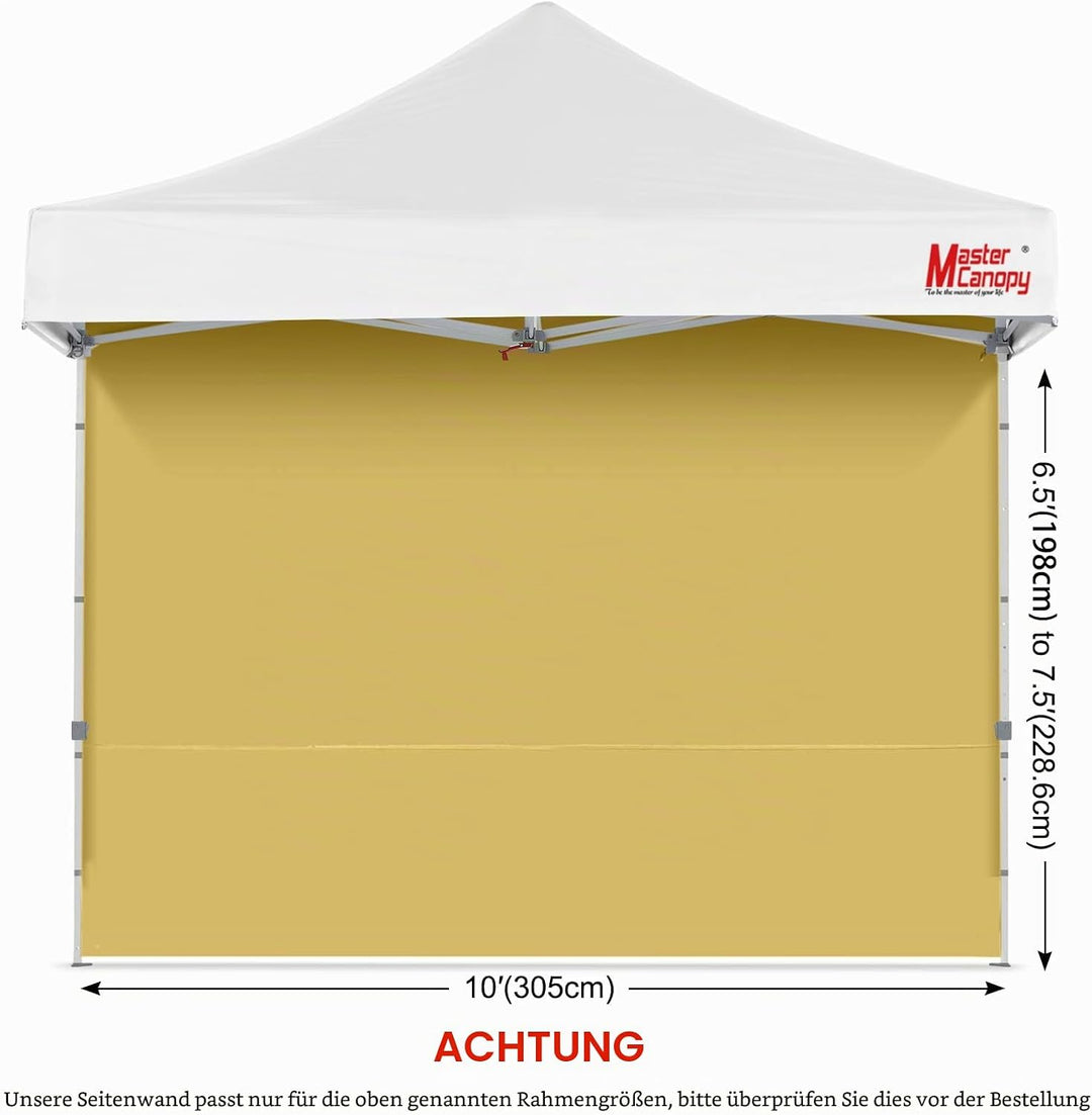 MasterCanopy Seitenwand/Seitenteil für Pop-up-Pavillon, Faltpavillon, Zelt, Canopy, 1 Stück 3x3M Bei