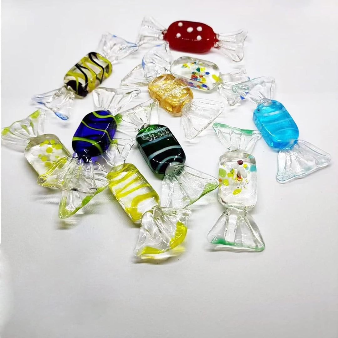 20 Stück handgefertigte Glasbonbons Dekor Vintage-Stil aus Muranoglas, für Zuhause, Party, Hochzeit,