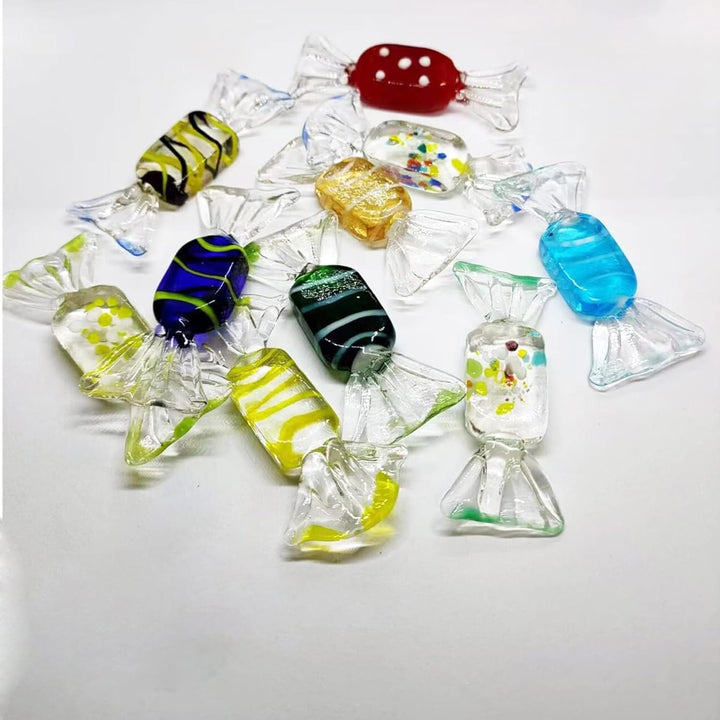 20 Stück handgefertigte Glasbonbons Dekor Vintage-Stil aus Muranoglas, für Zuhause, Party, Hochzeit,