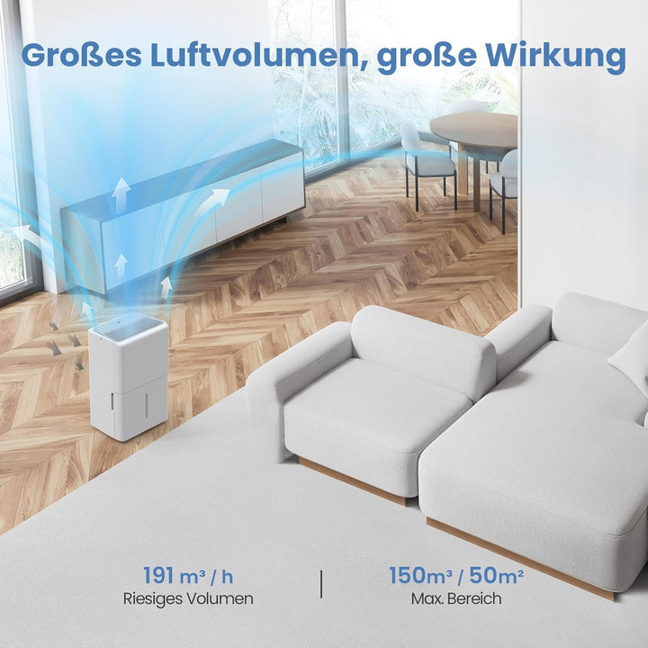 Newentor Bdpt. 20L Luftentfeuchter Elektrisch Keller 39dB, Entfeuchter Elektrisch Keller mit Ablaufs