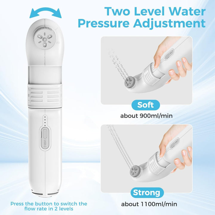 Tragbares Bidet-Sprühgerät Set mit 2,5L Wassertank Reise Bidet Mobiles Handbrause mit Wasserspeicher
