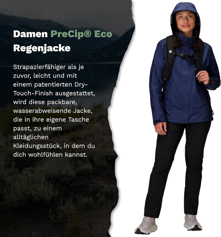 Marmot Damen PreCip Eco Jacket, Wasserdichte Regenjacke, winddichter Regenmantel, atmungsaktiver, fa