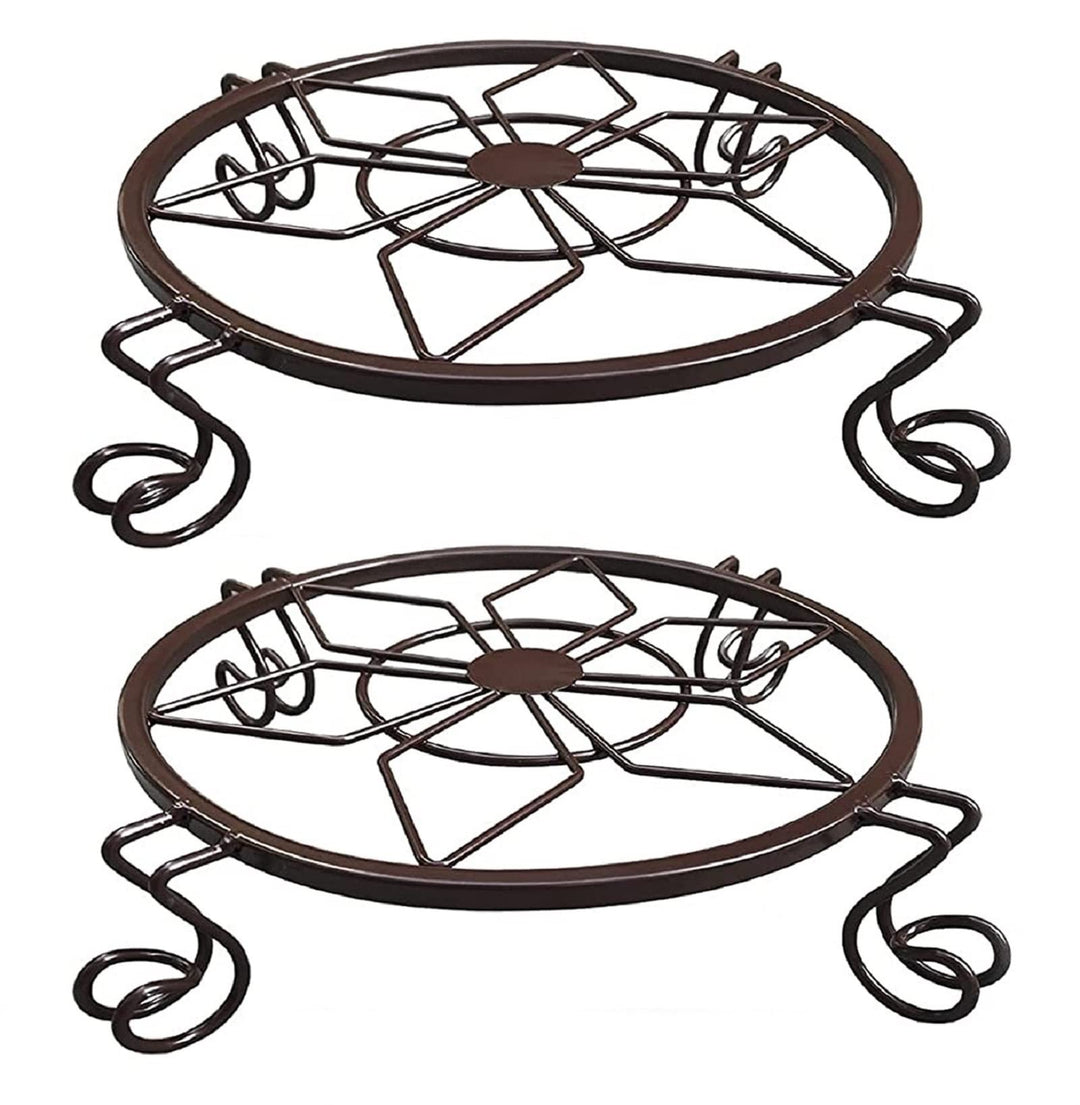 NILICAN Plant Heavy Flower Stand Topfboden Rad Metallwagen Indoor Gardening Tools können Sich bewege