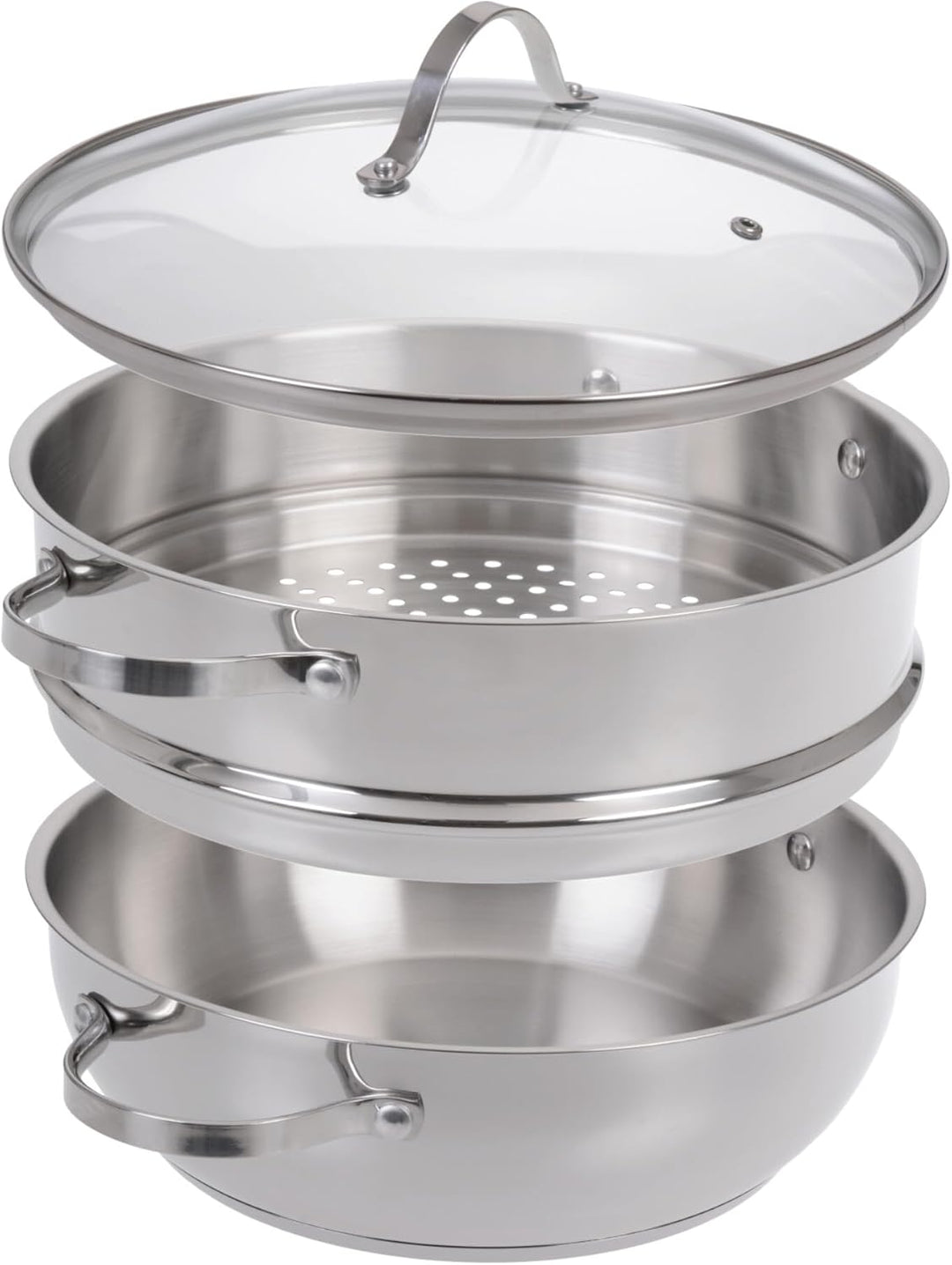 GRÄWE Dünsteinsatz Edelstahl 28 cm für Pro-Line Dampfgarer, Robuster Dampfeinsatz für gesundes Garen