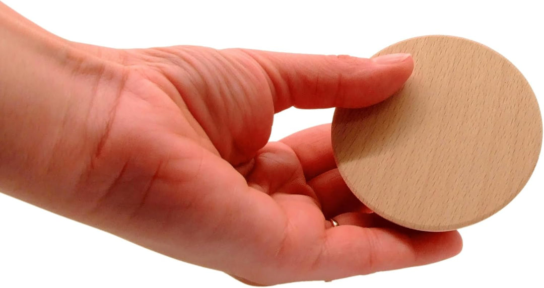 Holzdeckel mit Dichtung - Buche, Holzdeckel für ein Glas, Deckel Aus Holz, Holz Deckel, Runder Holzd