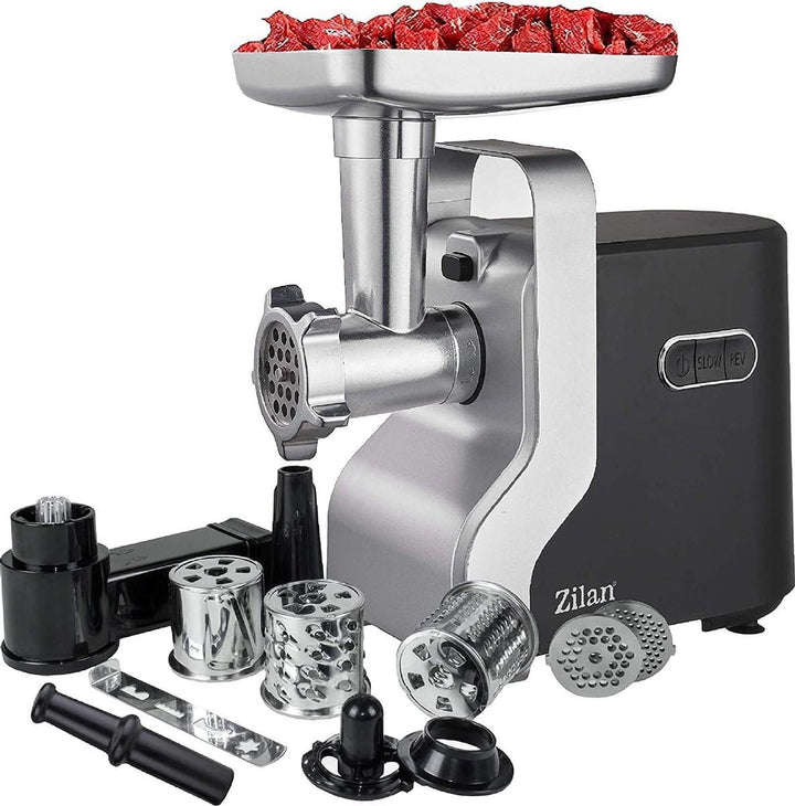 Fleischwolf 9in1 | 2100W | 3 Lochscheiben | Reverse-Funktion | Wurstaufsatz | Spritzgebäckaufsatz |