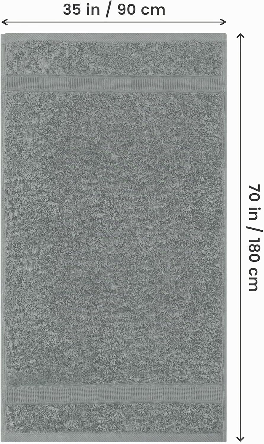 Utopia Towels - 2er Badetücher Gross aus Baumwolle mit Aufhänger, Saunatücher,Badehandtücher Gross,