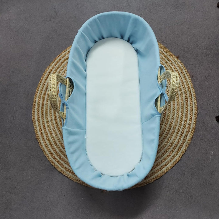 Clair de Lune Fleeceeinlage/Dressing für Moses/Weidenkorb (Blau) Blau Einzeln, Blau Einzeln