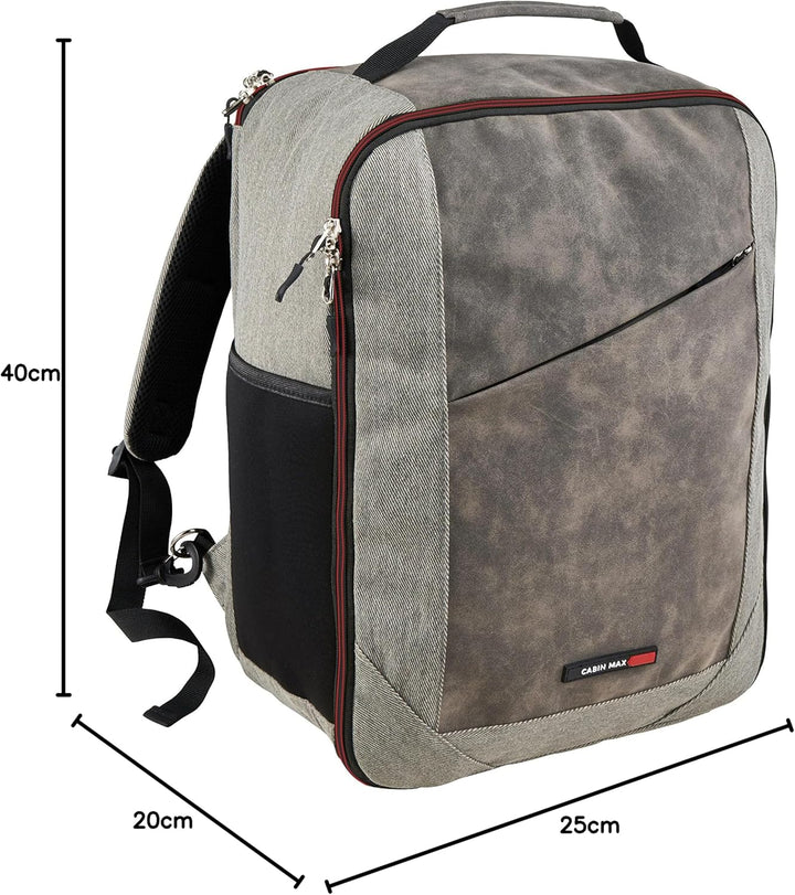 Cabin Max Für Ryanair Handgepäck Rucksack 40x20x25, Reiserucksack, Tasche Flugzeug Wizzair, Eurowing