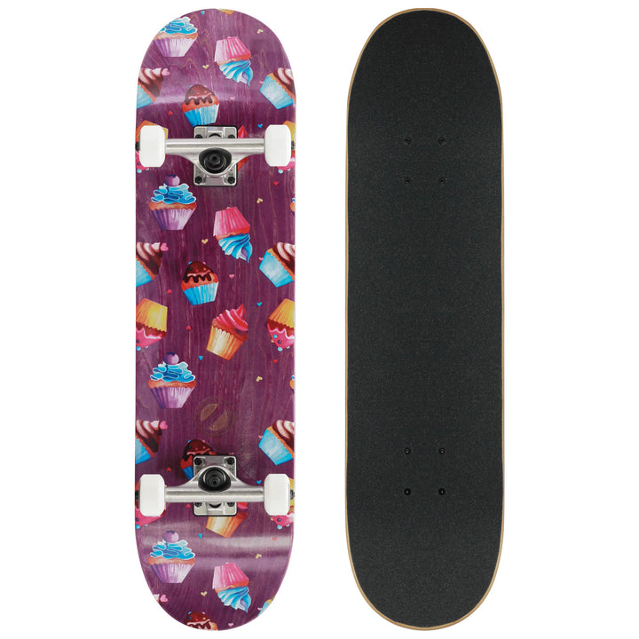 BTFL Komplettboard, Skateboard Deck 8.125" mit ABEC 9 Kugellager für Anfänger und Fortgeschrittene,