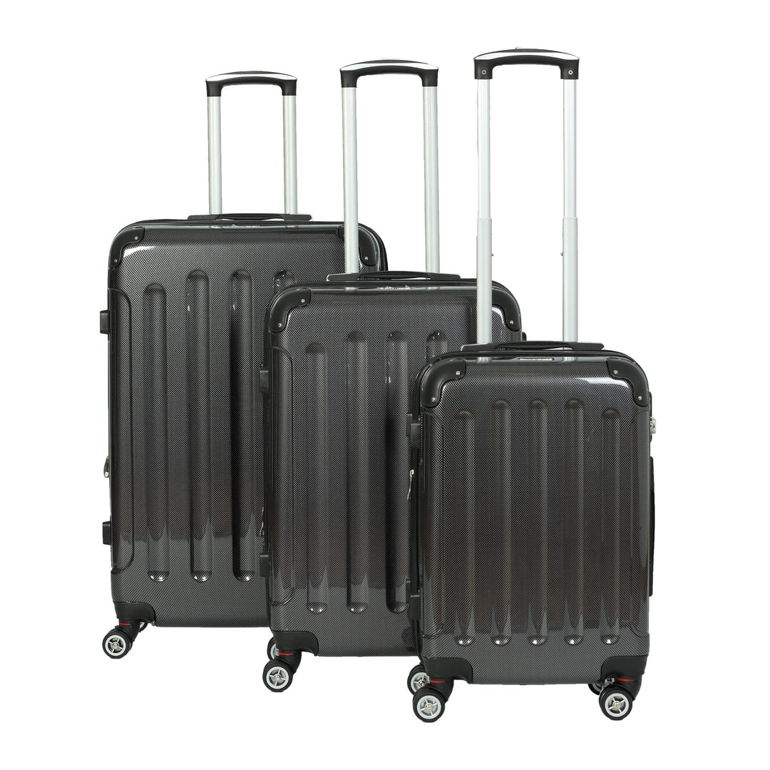INVIDA Glüückskind Luxus Koffer Trolley aus Polycarbonat ABS Materialmix mit 4 Zwillingsrollen in Ca