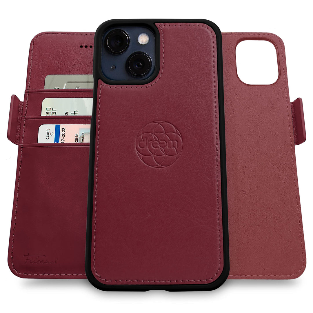 Dreem Fibonacci iPhone 13 Brieftaschen-Etui / 2-in-1 stossfestes Etui und abnehmbares Folio aus vega