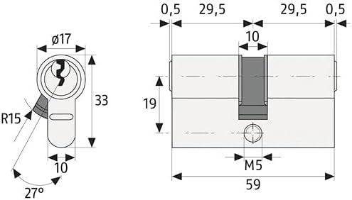 ABUS Profil-Zylinder Silber 4 Set, 4 Set
