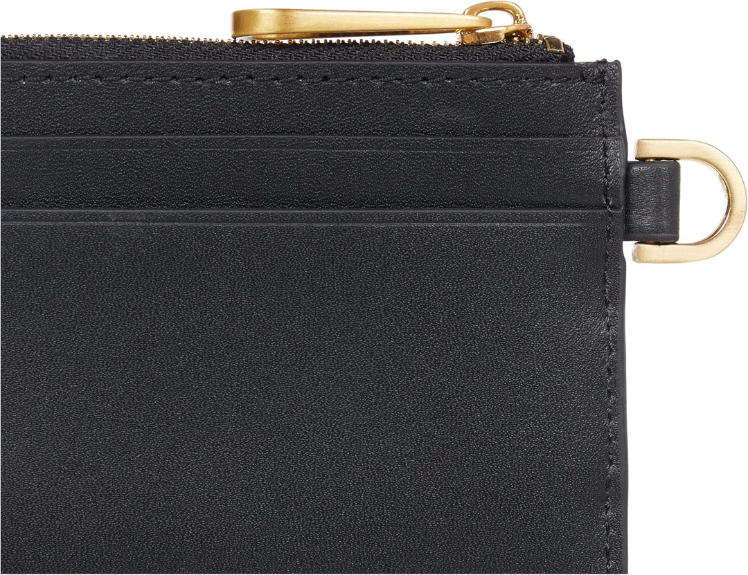 Calvin Klein Herren Icon 4 Fächer Kartenhalter mit Reissverschluss, Schwarz, Einheitsgrösse, schwarz