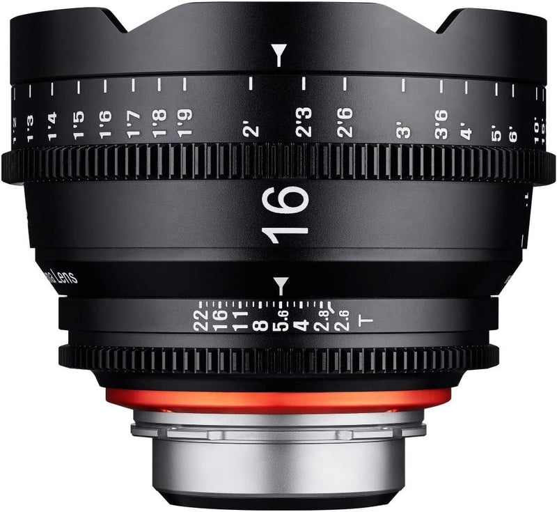 XEEN Cinema 16mm T2,6 PL Vollformat Objektiv MF Cine Video Lens für hohe Auflösungen mit Follow Focu