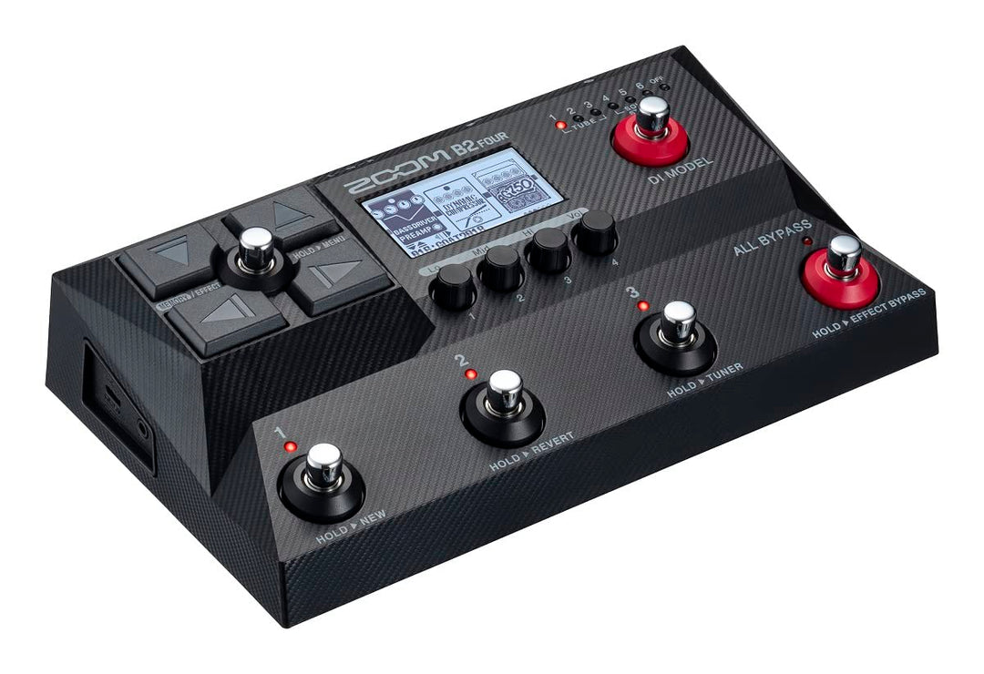 Zoom - B2 FOUR - Multi-Effekt-Pedalboard für Bass