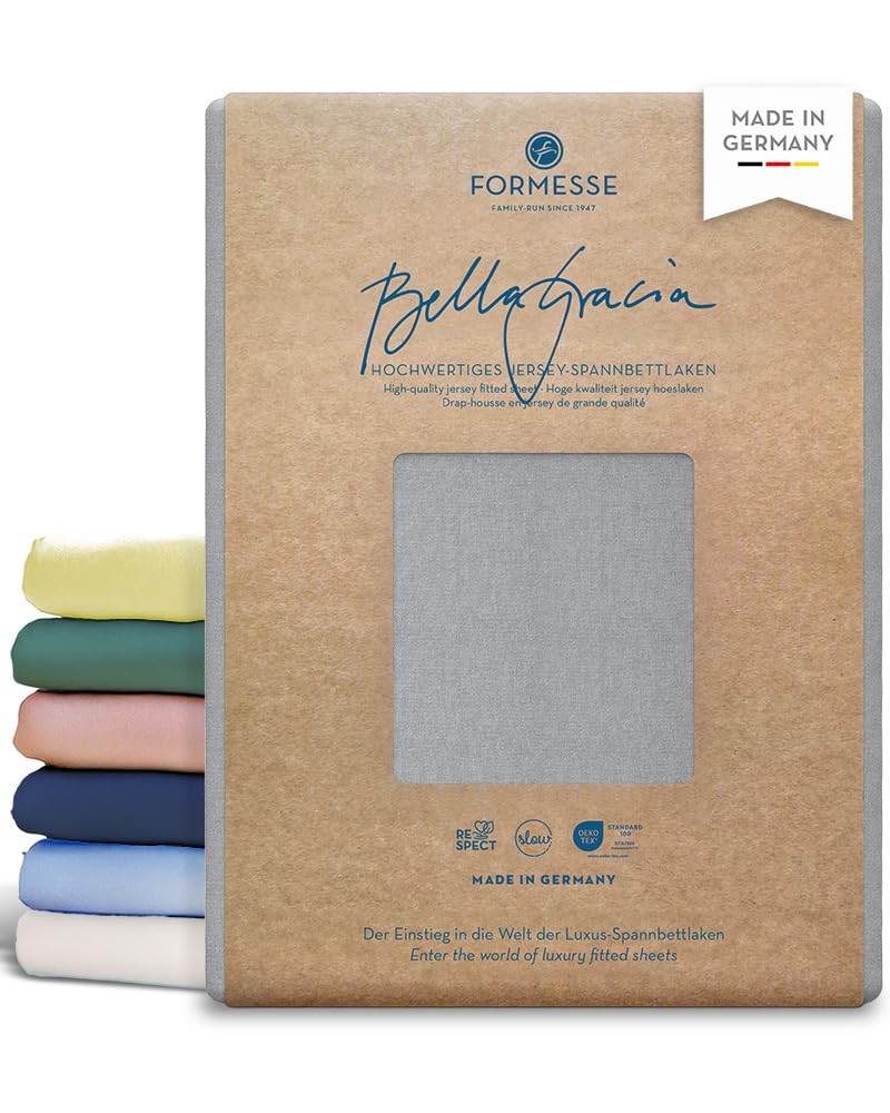 Formesse Bella Gracia Spannbetttuch Grau 90x190 - 100x220 90x190 - 100x220 cm Grau, 90x190 - 100x220
