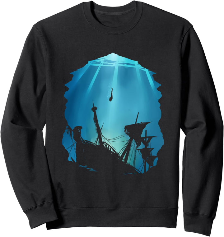 Wrack Taucher Geschenk für Schiffswrack Tauchausflug Sweatshirt