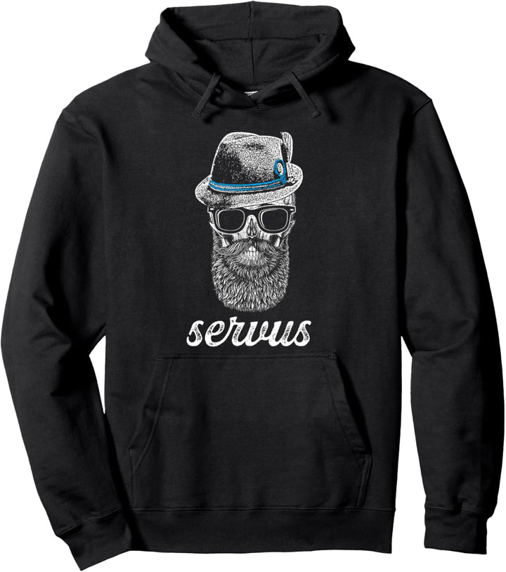 Bayern Totenkopf Skull Servus cool bayerisch Gruss Heimat Pullover Hoodie