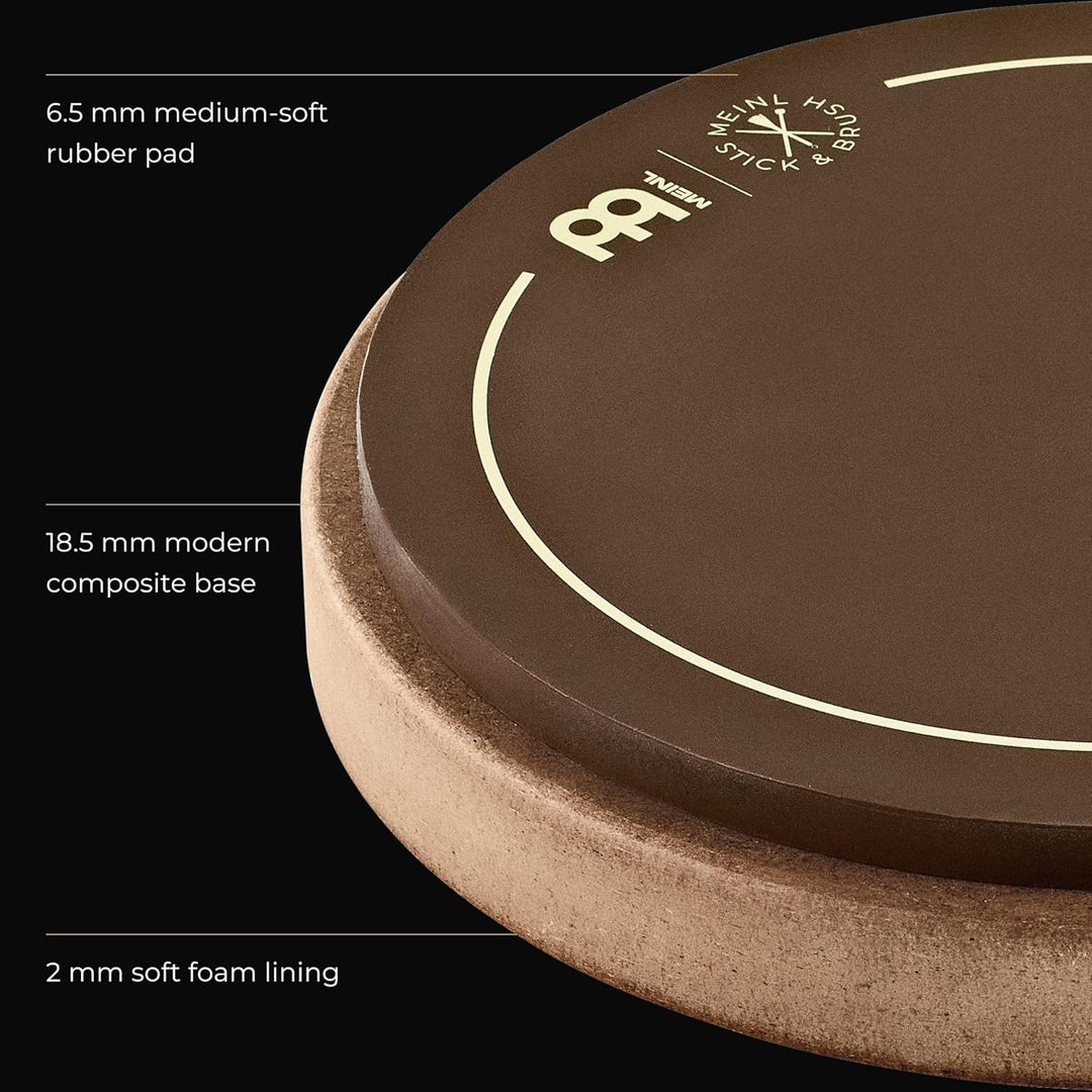Meinl Stick & Brush 6 Zoll Practice Pad - Drum Übungspad - Schlagzeug Zubehör (SB508)