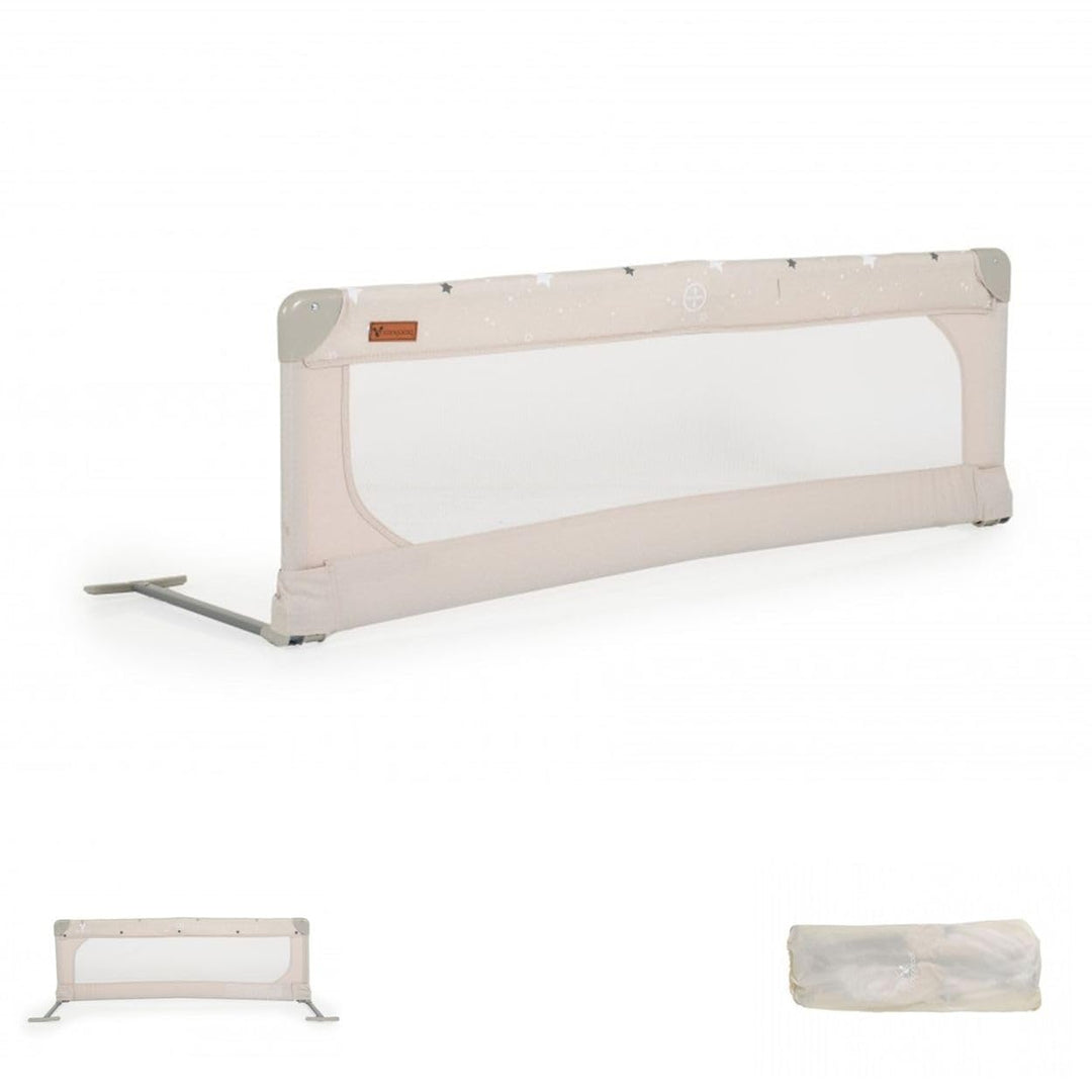 Cangaroo Bettschutzgitter Leinen 130 cm Bettgitter Rausfallschutz Front klappbar beige, beige